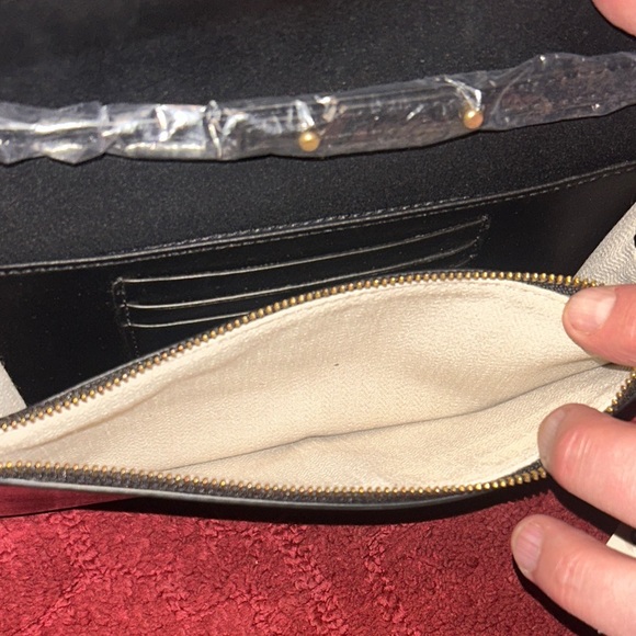 Elegant Black and Gold Clutch with Chain by Ted Baker - Picture 7 of 10